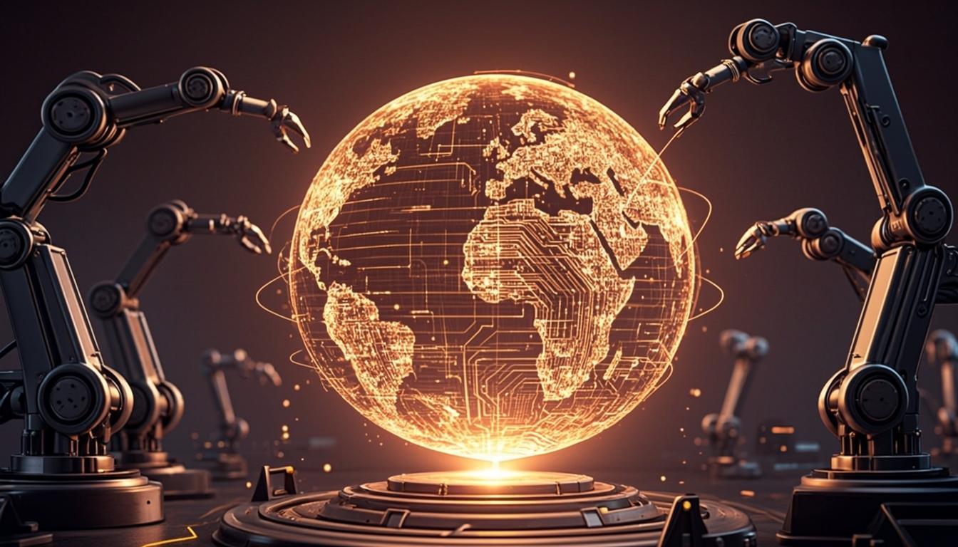 Agentic AI自主代理,机械臂围绕AI核心执行任务