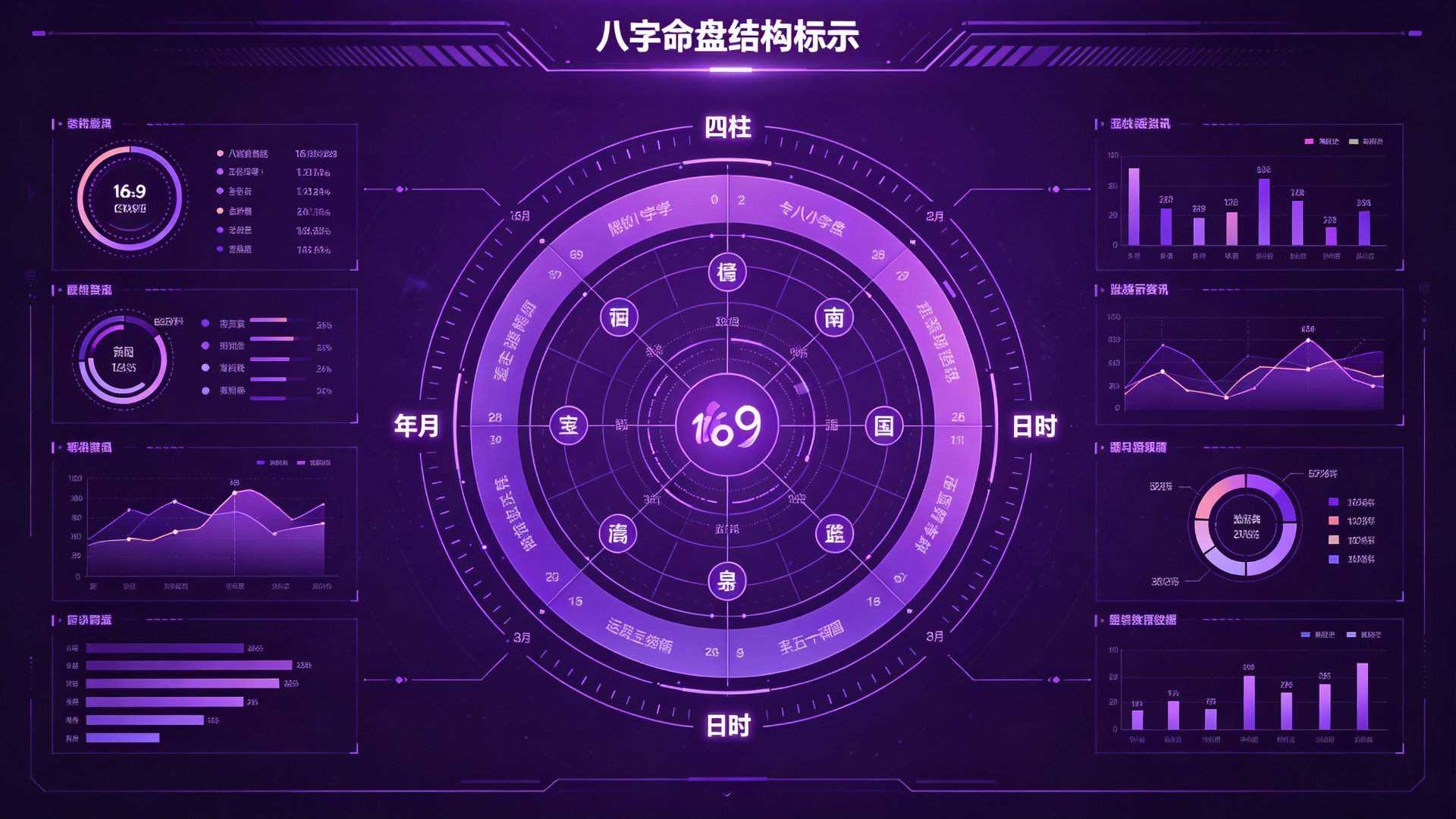 八字命盤結構示意圖