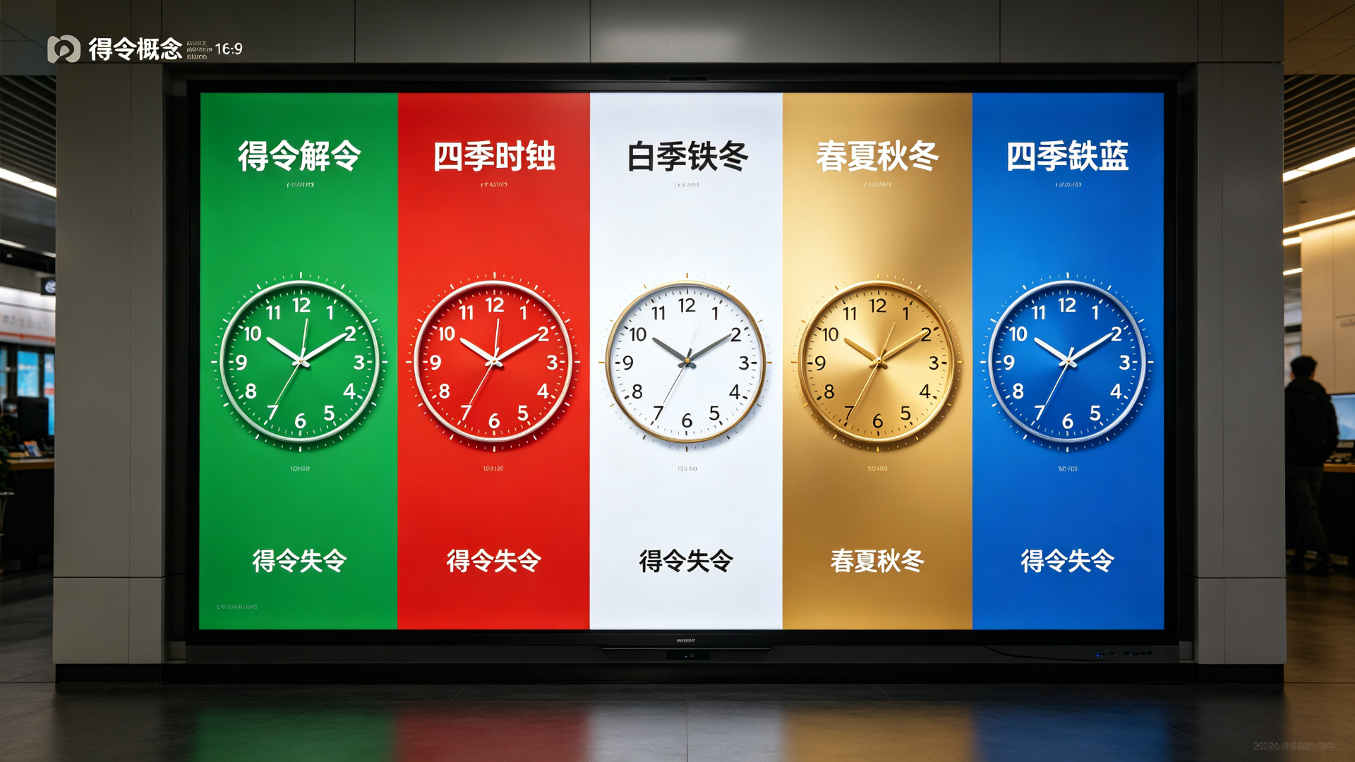 得令概念四季時鐘