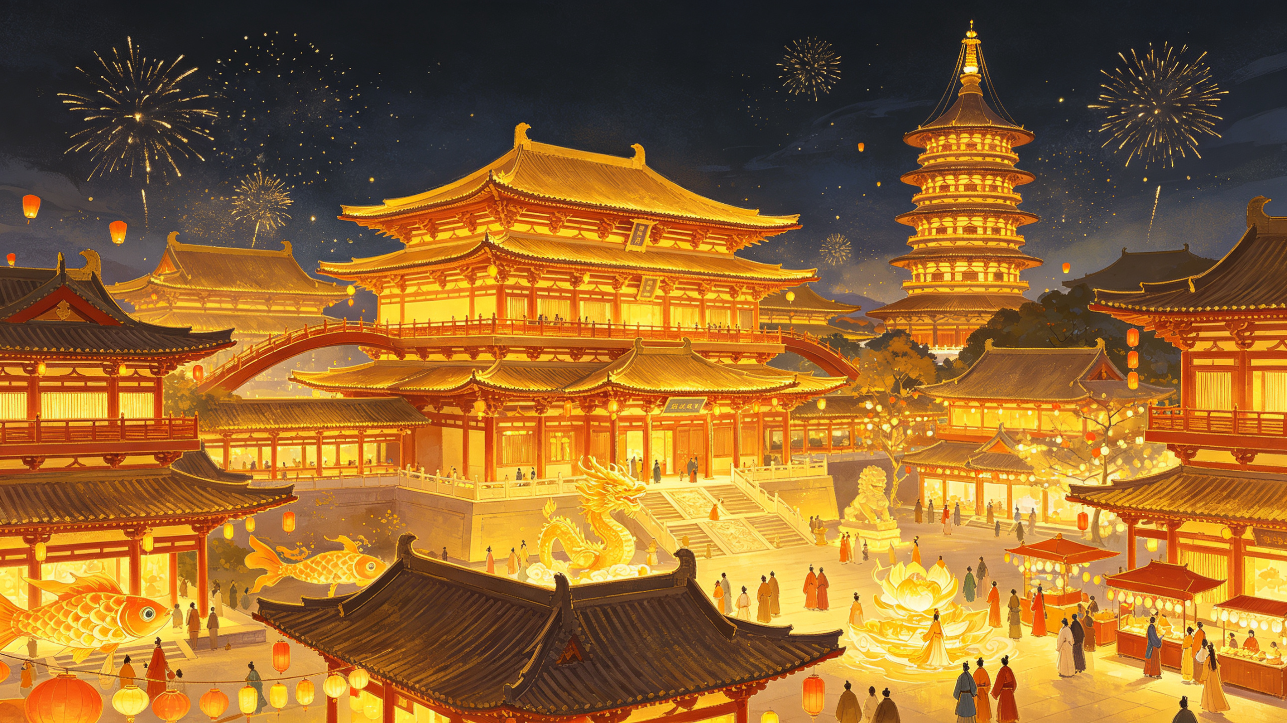 西安大唐不夜城夜景